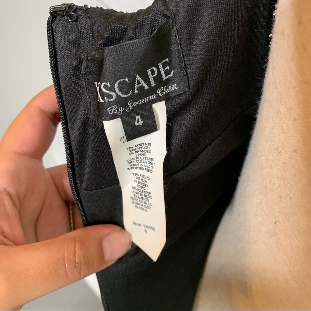 Xscape Black One-Shoulder Mermaid Gown with Bow - Picture 5 of 10